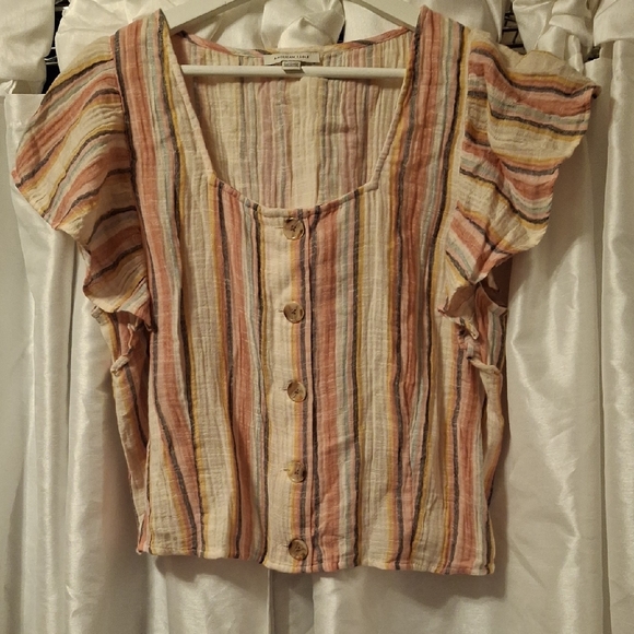 American Eagle Outfitters Tops - American Eagle Multicolor Striped Blouse XL